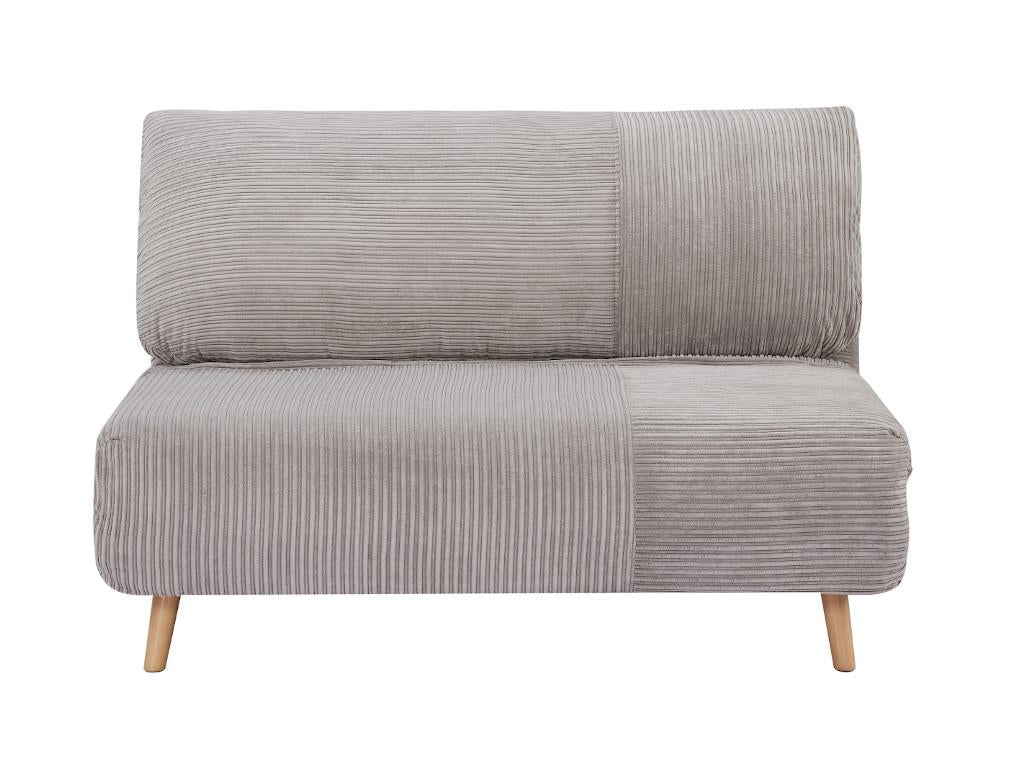 Logidoux 2-seater convertible sofa in corduroy - Light grey - Light grey