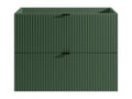 Wall-mounted vanity unit with grooved pattern - Matte green - 80 cm - Homeepure - Green