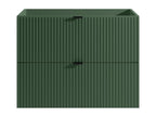 Wall-mounted vanity unit with grooved pattern - Matte green - 80 cm - Homeepure - Green