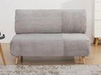 Logidoux 2-seater convertible sofa in corduroy - Light grey - Light grey