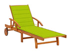 Brown wooden sun lounger/deckchair 200*67*30 cm 02_0012361 - Green