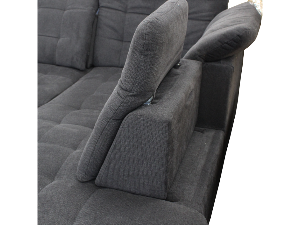 Decoepure left-hand panoramic convertible sofa - Grey